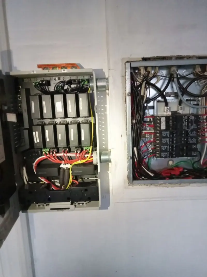 Electrical panel upgrade completed for Security Camera Wiring in Derby